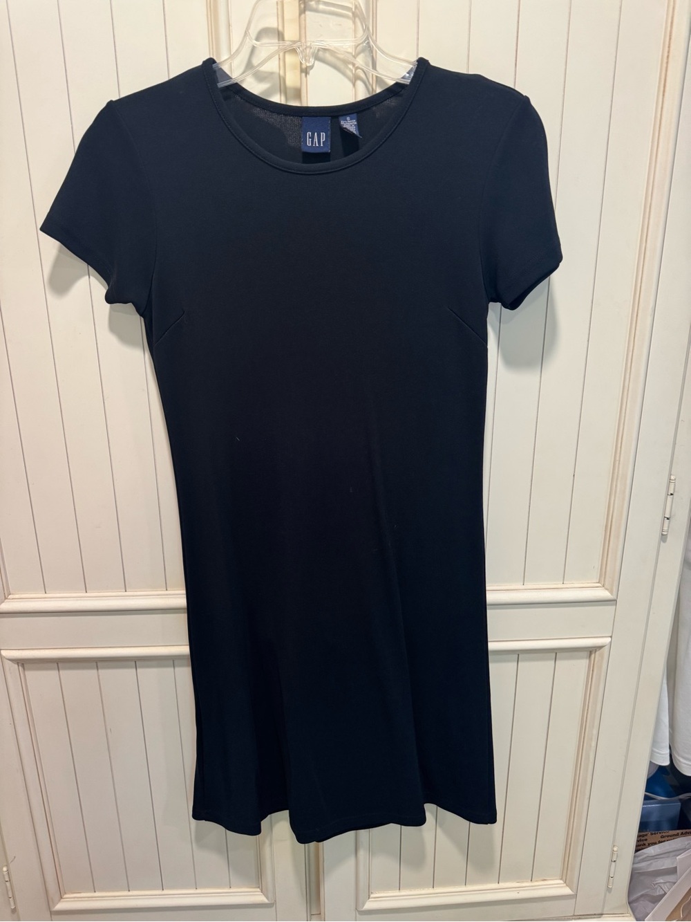 GAP Navy Crewneck Short Sleeve Black Dress, Size Small